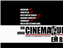 Tablet Screenshot of cinemaqui.com.br